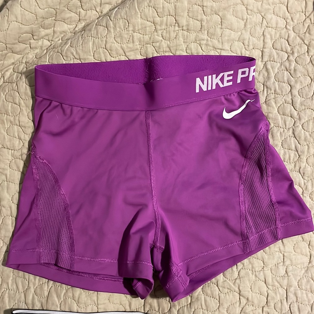 Purple Nike pro spandex
